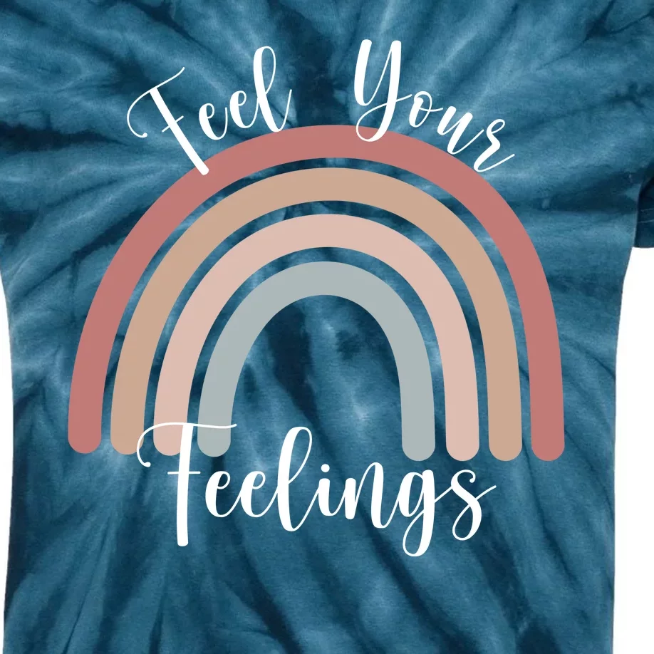 Feel Your Feelings Rainbow Kids Tie-Dye T-Shirt