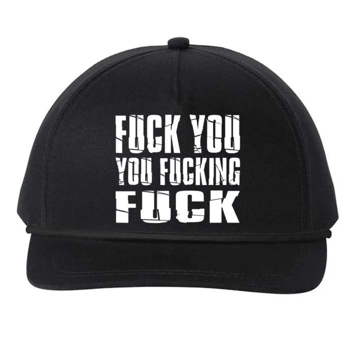 Fuck You Fucking Cool Sayings Hipster Snapback Five-Panel Rope Hat