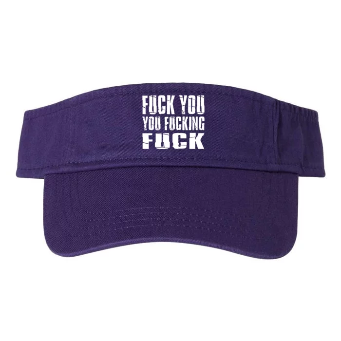 Fuck You Fucking Cool Sayings Hipster Valucap Bio-Washed Visor