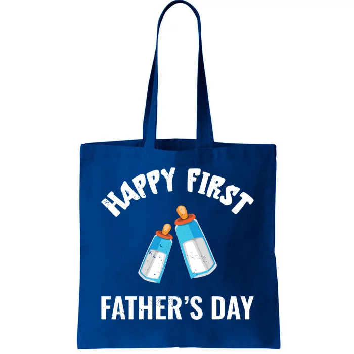 First Year Fathers Day Funny Bottles Milk Best Daddy Cool Gift Tote Bag