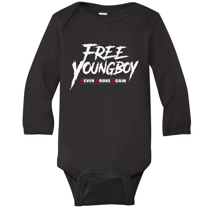 Free Y.O.U.N.G.B.O.Y Baby Long Sleeve Bodysuit