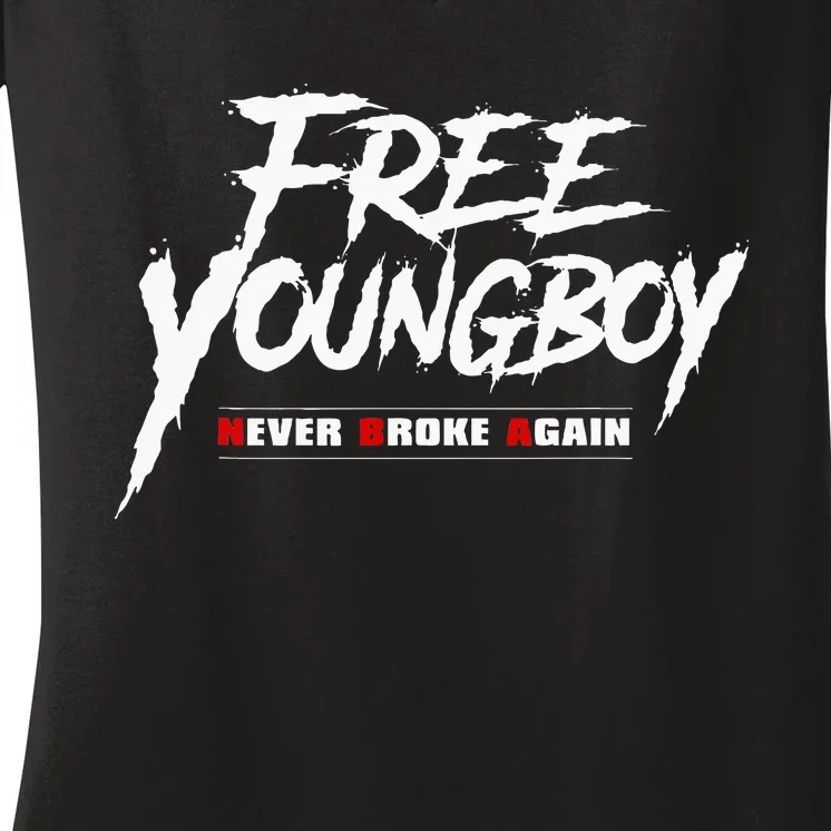 Free Y.O.U.N.G.B.O.Y Women's V-Neck T-Shirt