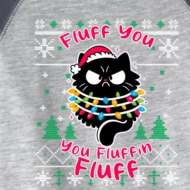 Fluff You Fluffin Cat Pyjamas Pj Ugly Xmas Funny Christmas Gift Toddler Fine Jersey T-Shirt