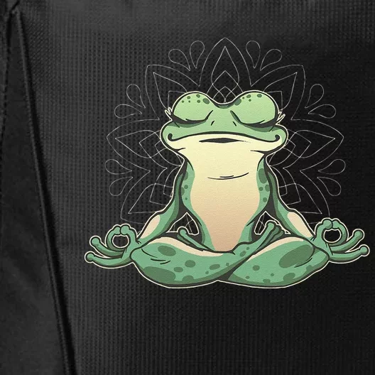 Funny Yoga Frog Meditating Zen For Yoga Frog Lovers City Backpack