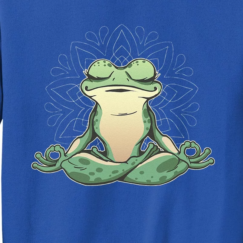 Funny Yoga Frog Meditating Zen For Yoga Frog Lovers Tall Sweatshirt