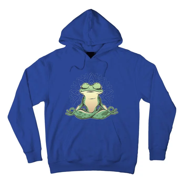 Funny Yoga Frog Meditating Zen For Yoga Frog Lovers Tall Hoodie