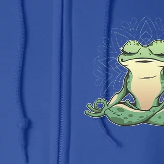 Funny Yoga Frog Meditating Zen For Yoga Frog Lovers Full Zip Hoodie