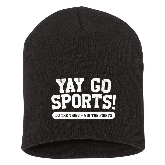 Funny Yay Go Sports Gift Funny Sports Gift Short Acrylic Beanie