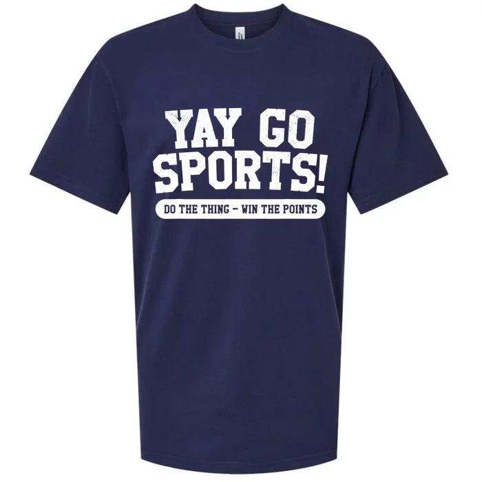 Funny Yay Go Sports Gift Funny Sports Gift Sueded Cloud Jersey T-Shirt