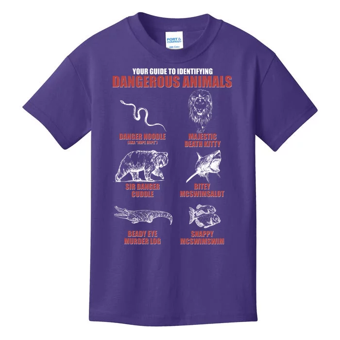 Funny Your Guide To Identifying Dangerous Animals Kids T-Shirt