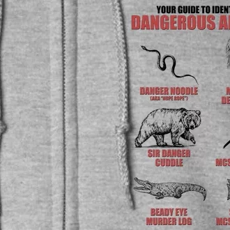 Funny Your Guide To Identifying Dangerous Animals Full Zip Hoodie