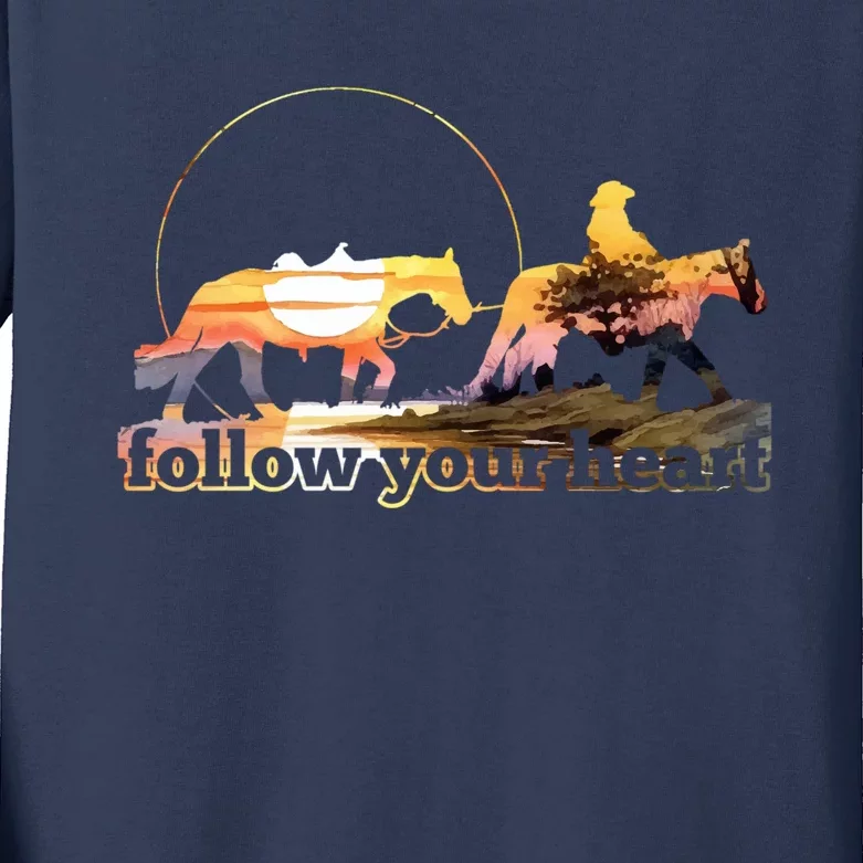 Follow Your Heart Gift Kids Long Sleeve Shirt