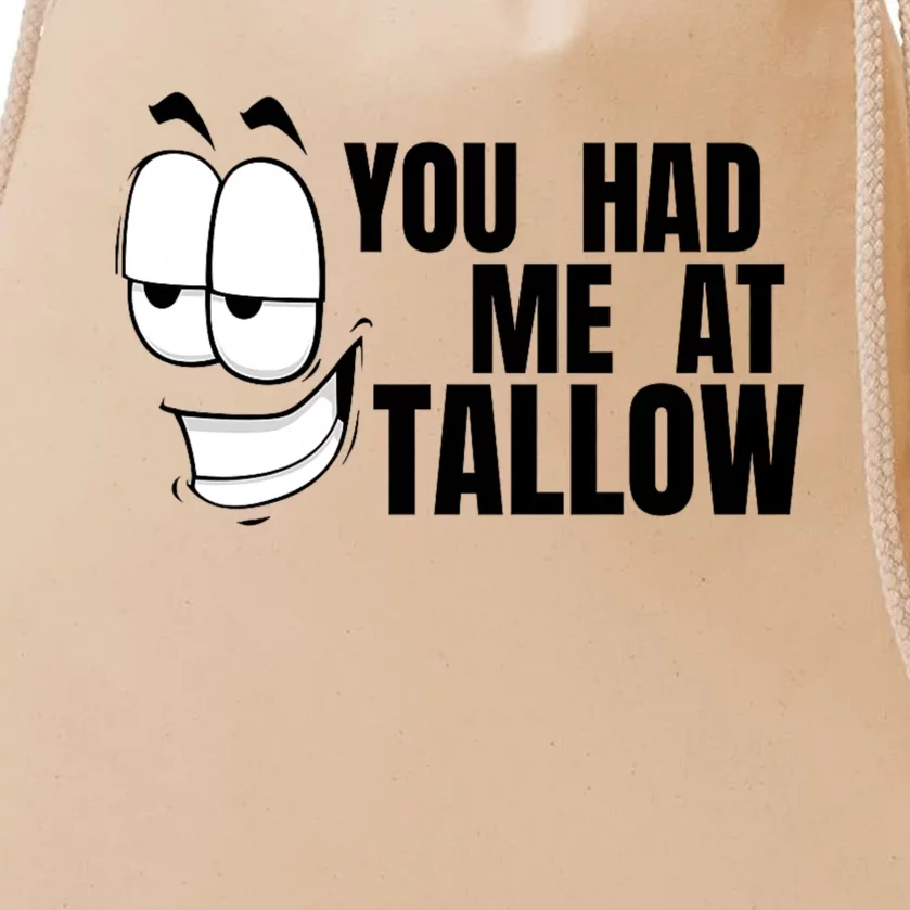 Funny You Had Me At Tallow Replace Seed Oils Maha Be Heathy Drawstring Bag