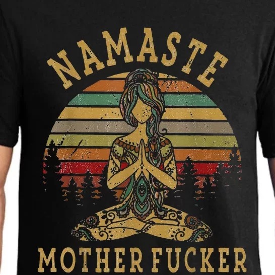 Funny Yoga Humor Namaste Funny Mothers Fucker Pajama Set