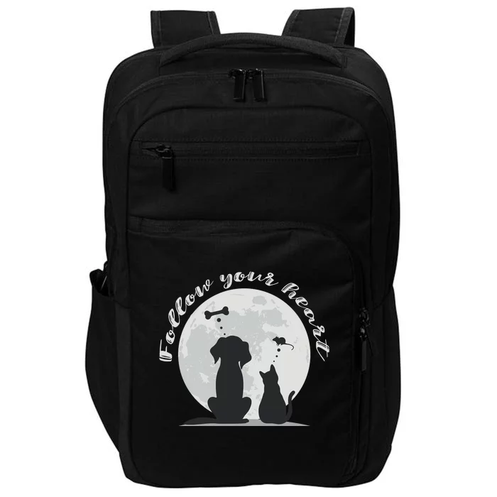 Follow Your Heart Dream Chasing Funny Impact Tech Backpack