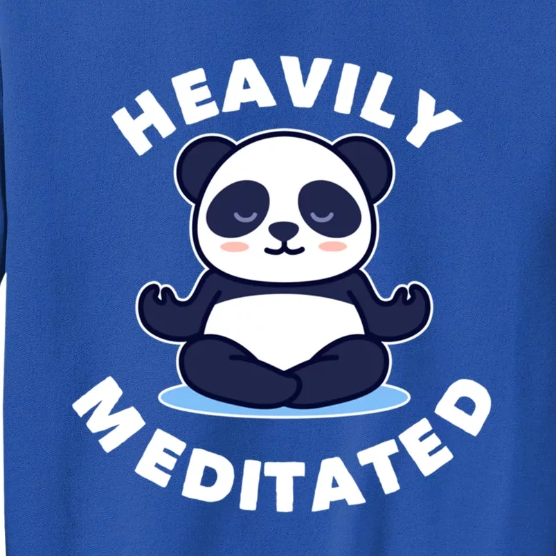 Funny Yoga Heavily Meditated Panda Namaste Meditate Relax Cool Gift Sweatshirt