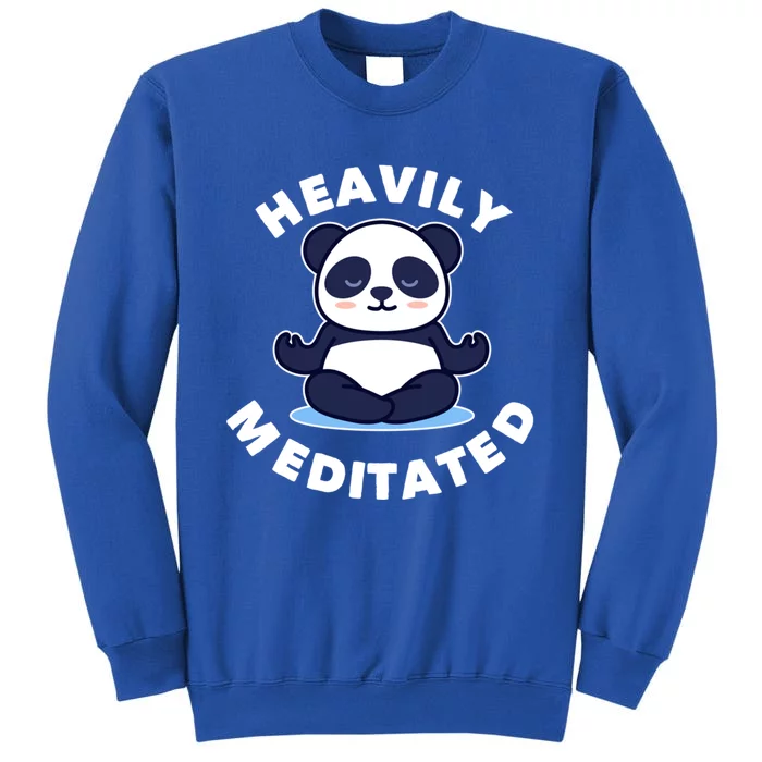 Funny Yoga Heavily Meditated Panda Namaste Meditate Relax Cool Gift Tall Sweatshirt