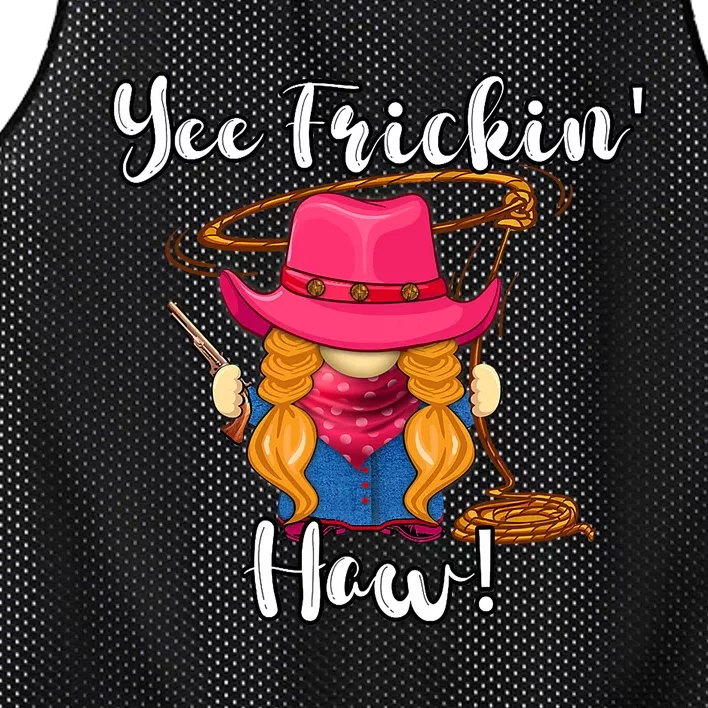 Funny Yee Haw Yee Freakin' Haw Cow Gnome Novelty Mesh Reversible Basketball Jersey Tank