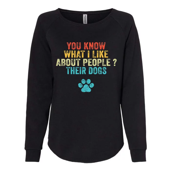 Funny You Know What I Like About People Their Dogs Dog Lover Womens California Wash Sweatshirt