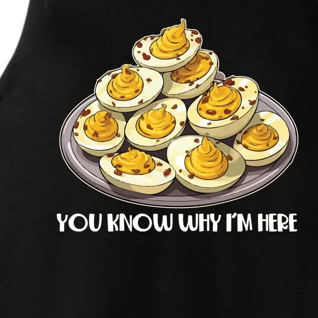 Funny You Know Why Im Here Deviled Eggs Thanksgiving Chirstmas Dinner Ladies Tri-Blend Wicking Tank