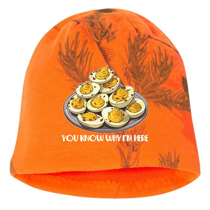 Funny You Know Why Im Here Deviled Eggs Thanksgiving Chirstmas Dinner Kati - Camo Knit Beanie