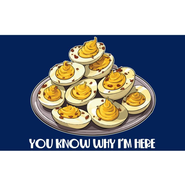 Funny You Know Why Im Here Deviled Eggs Thanksgiving Chirstmas Dinner Bumper Sticker