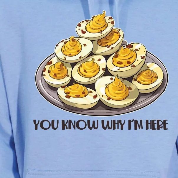 Funny You Know Why Im Here Deviled Eggs Thanksgiving Chirstmas Dinner Unisex Surf Hoodie