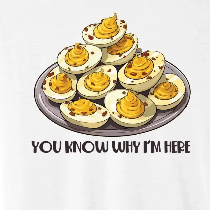 Funny You Know Why Im Here Deviled Eggs Thanksgiving Chirstmas Dinner ChromaSoft Performance T-Shirt