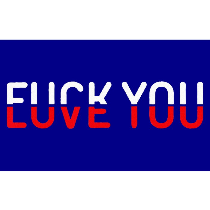 Fuck You Love You Red And White Text Quote Bumper Sticker