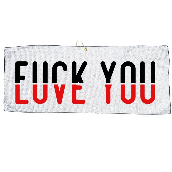 Fuck You Love You Large Microfiber Waffle Golf Towel