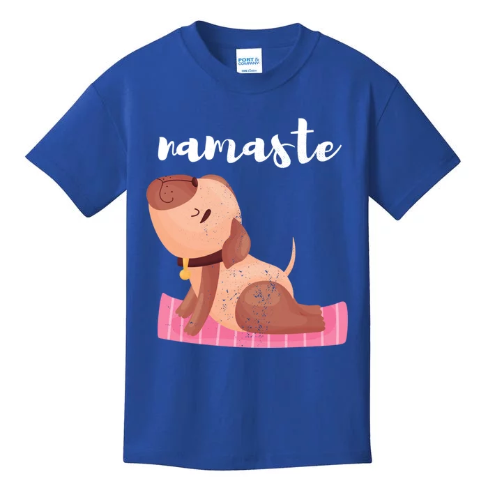 Funny Yoga Lover Meditation Dog Pose Spiritual Workout Gift Kids T-Shirt