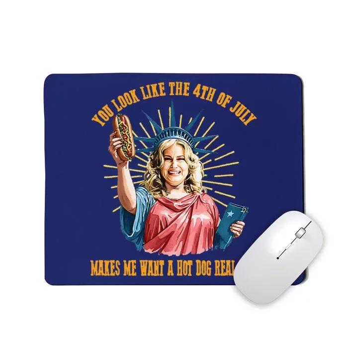 Funny You Look Like The 4th Of July Hot Dog Wiener Mousepad