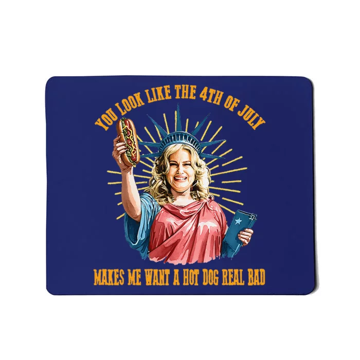 Funny You Look Like The 4th Of July Hot Dog Wiener Mousepad