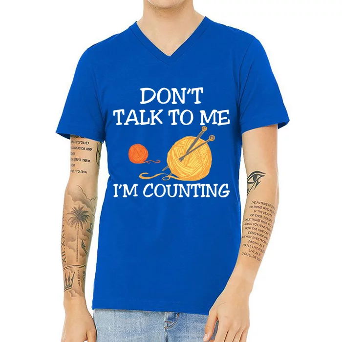 Funny Yarn Lovers I'm Counting 'S Crocheting Funny Gift V-Neck T-Shirt