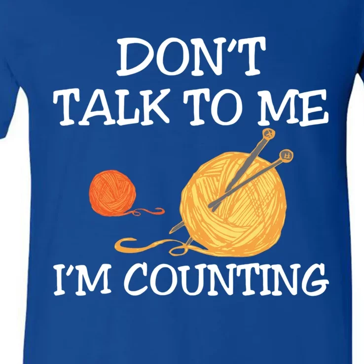 Funny Yarn Lovers I'm Counting 'S Crocheting Funny Gift V-Neck T-Shirt