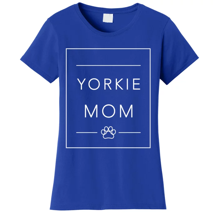 Funny Yorkie Lover Dog Mom Crewneck Yorkie Dog Mom Cute Gift Women's T-Shirt