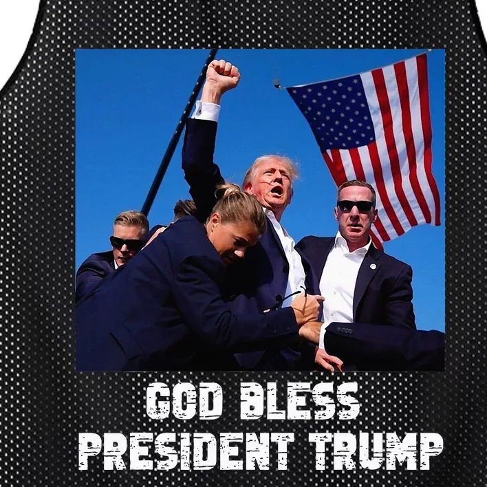 God bless President Trump, Donald Trump 2024 Mesh Reversible Basketball Jersey Tank