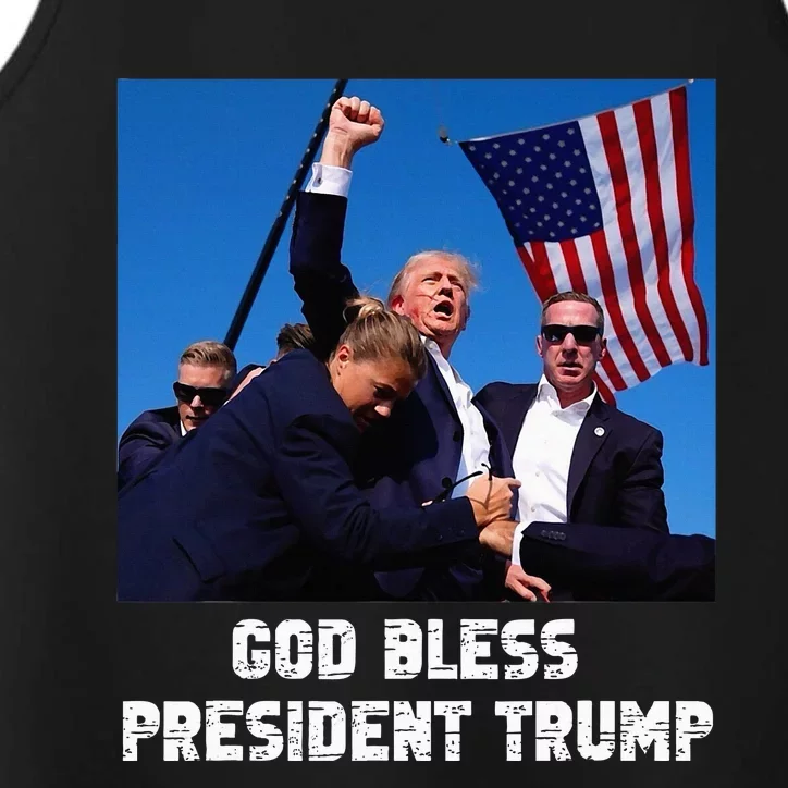 God bless President Trump, Donald Trump 2024 Performance Tank