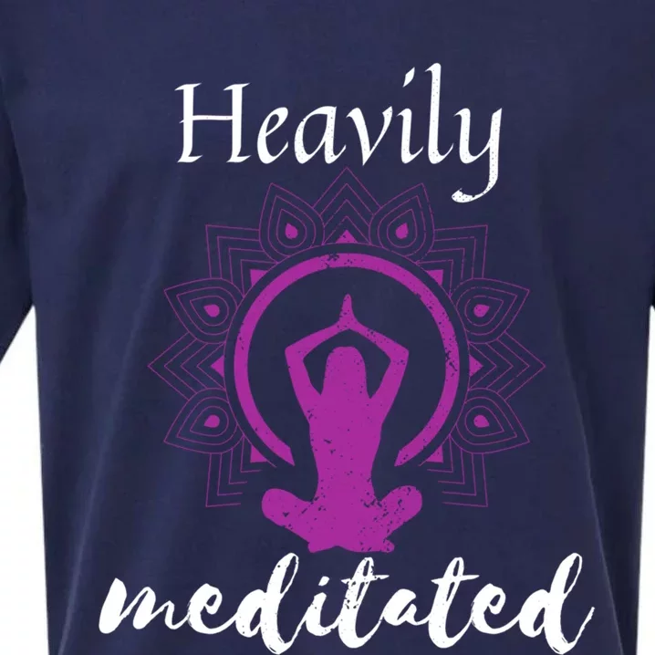 Funny Yoga Meditated Heavily Meditation Spiritual Funny Gift Cool Gift Sueded Cloud Jersey T-Shirt