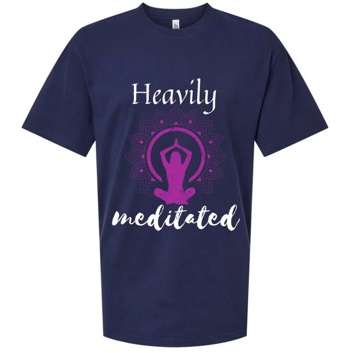 Funny Yoga Meditated Heavily Meditation Spiritual Funny Gift Cool Gift Sueded Cloud Jersey T-Shirt