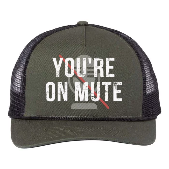 Funny YouRe On Mute! Retro Rope Trucker Hat Cap