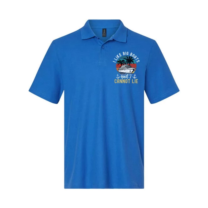 Funny Yacht Or Cruise Ship I Like Big Boats And I Cannot Lie Cute Gift Softstyle Adult Sport Polo