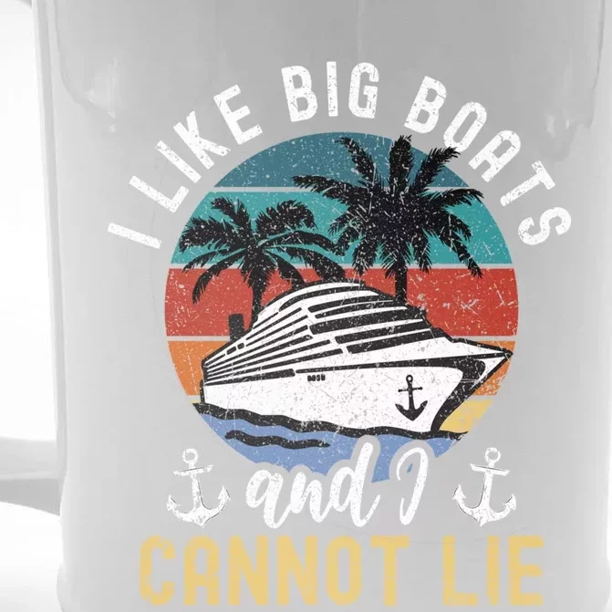 Funny Yacht Or Cruise Ship I Like Big Boats And I Cannot Lie Cute Gift Front & Back Beer Stein