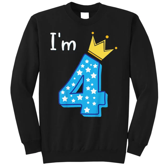 Four Year Old Birthday 4yr 4th 4 Year Old Birthday Tall Sweatshirt