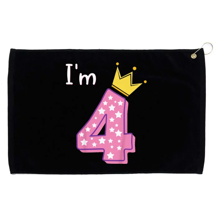 Four Year Old Birthday 4yr 4th 4 Year Old Birthday Grommeted Golf Towel