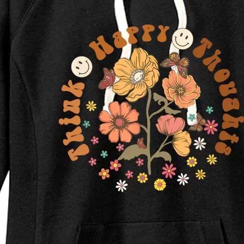 Funny Yellow Pink Happy Smiling Smile Face Daisy Flower Girl Women's Fleece Hoodie