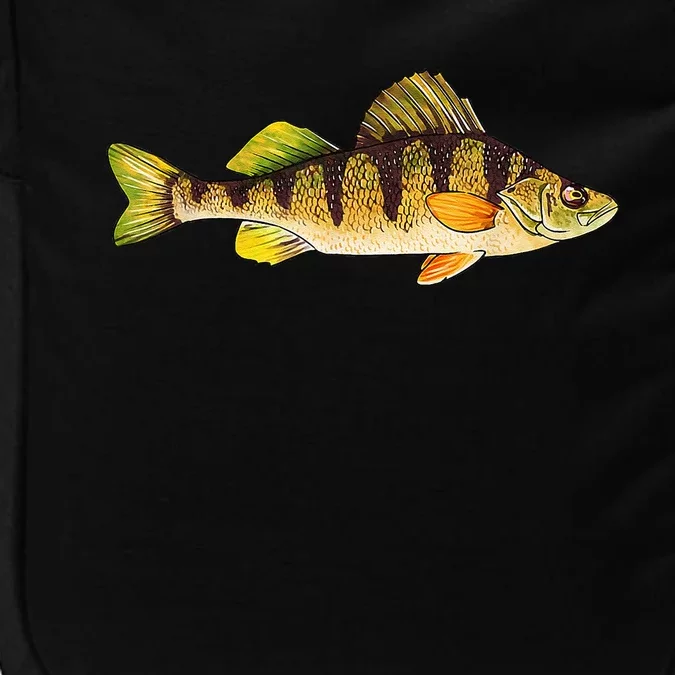 Funny Yellow Perch Fishing Freshwater Fish Angler Impact Tech Backpack