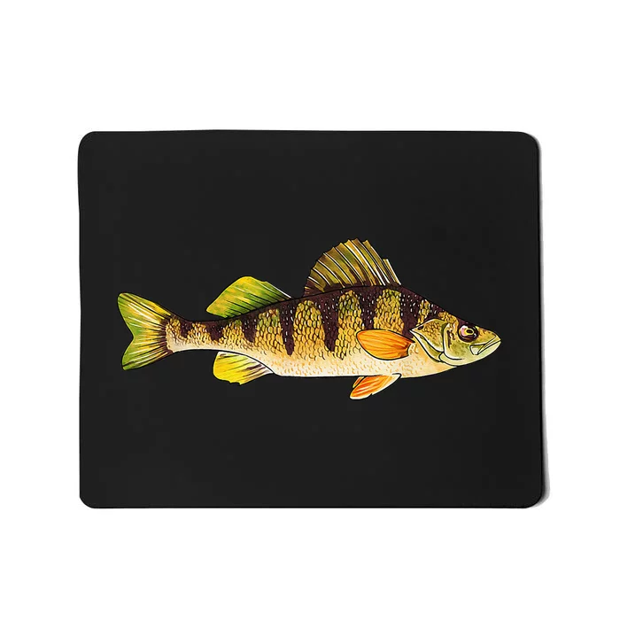 Funny Yellow Perch Fishing Freshwater Fish Angler Mousepad