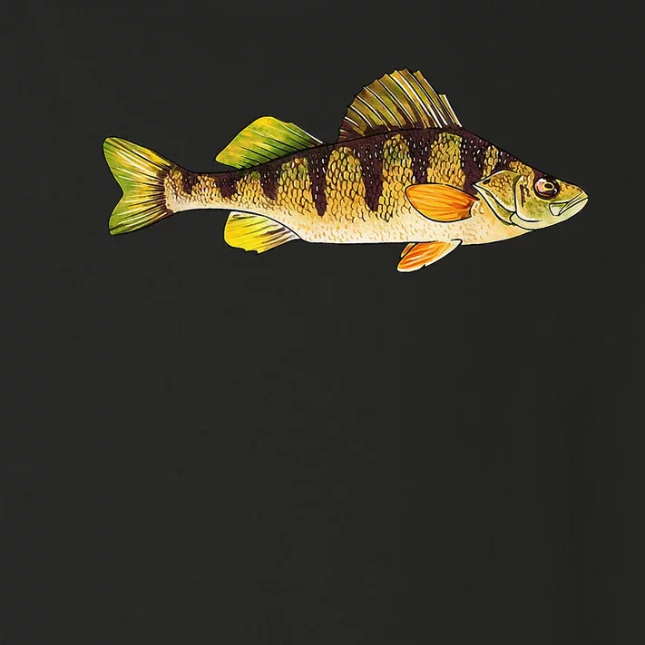 Funny Yellow Perch Fishing Freshwater Fish Angler Toddler Long Sleeve Shirt