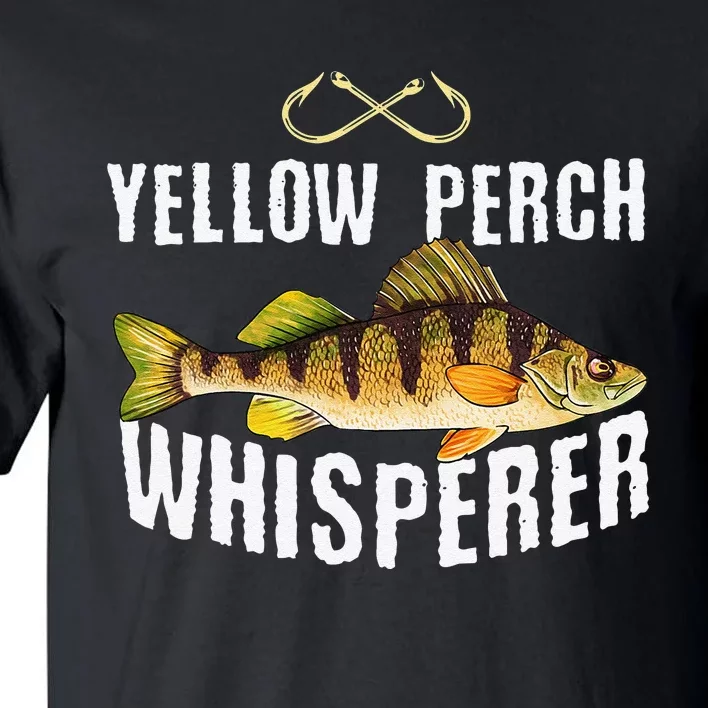 Funny Yellow Perch Fishing Freshwater Fisherman Graphic Tall T-Shirt